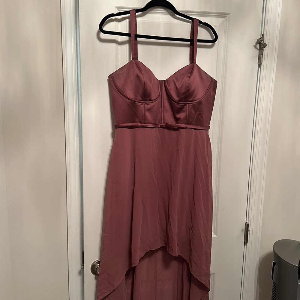 High low rose dress
